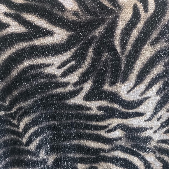 Lurex Animal print midi skirt with lace detail - Picture 2 of 11